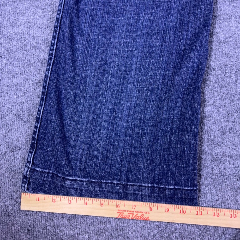 Ariat Denim Trouser Jeans Womens 31L Medium Wash Wide Leg Western Blue - Picture 10 of 12